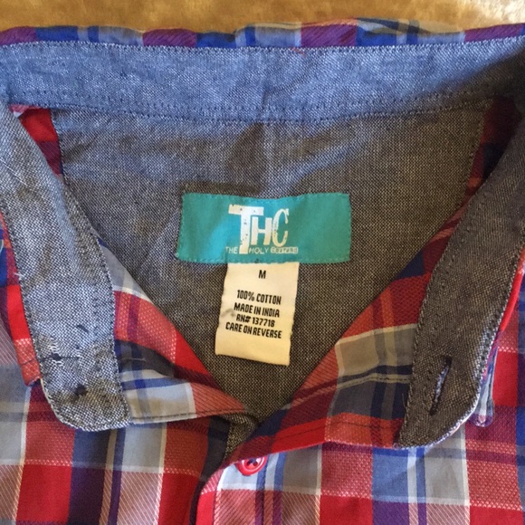 The Holy Couture Men’s Button Down Collared Shirt - Picture 3 of 4